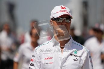 © 2012 Octane Photographic Ltd. Hungarian GP Hungaroring - Sunday 29th July 2012 - F1 Paddock. Mercedes - Michael Schumacher. Digital Ref : 0437lw7d8307