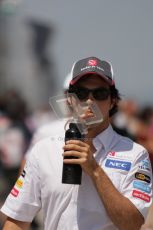 © 2012 Octane Photographic Ltd. Hungarian GP Hungaroring - Sunday 29th July 2012 - F1 Paddock. Sauber - Sergio Perez. Digital Ref : 0437lw7d8307