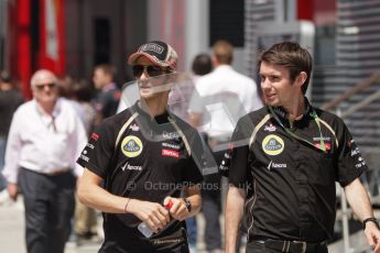 © 2012 Octane Photographic Ltd. Hungarian GP Hungaroring - Sunday 29th July 2012 - F1 Paddock. Lotus - Romain Grosjean. Digital Ref : 0437lw7d8307