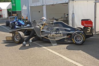 © 2012 Octane Photographic Ltd. Hungarian GP Hungaroring - Saturday 27th July 2012 - GP3 Paddock. Lotus GP - Aaro Vainio. Digital Ref : 0424cb40d7714