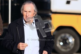 © 2012 Octane Photographic Ltd. Jerez Winter Test Day 1 - Tuesday 7th February 2012. Sir Jackie Stewart next to the Renault transporters. Digital Ref : 0217lw7d2993