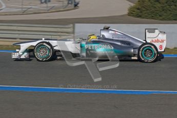 © 2012 Octane Photographic Ltd. Jerez Winter Test Day 1 - Tuesday 7th February 2012. Mercedes MGP W02 - Nico Rosberg. Digital Ref : 0217lw7d3084