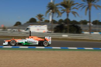 © 2012 Octane Photographic Ltd. Jerez Winter Test Day 1 - Tuesday 7th February 2012. Force India VJM05 - Paul di Resta. Digital Ref : 0217lw7d3086