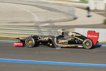 © 2012 Octane Photographic Ltd. Jerez Winter Test Day 1 - Tuesday 7th February 2012. Lotus E20 - Kimi Raikkonen. Digital Ref : 0217lw7d3185