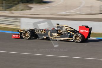 © 2012 Octane Photographic Ltd. Jerez Winter Test Day 1 - Tuesday 7th February 2012. Lotus E20 - Kimi Raikkonen. Digital Ref : 0217lw7d3361