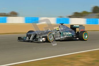 © 2012 Octane Photographic Ltd. Jerez Winter Test Day 1 - Tuesday 7th February 2012. Mercedes MGP W02 - Nico Rosberg. Digital Ref : 0217lw7d3743