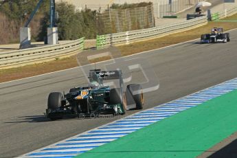 © 2012 Octane Photographic Ltd. Jerez Winter Test Day 1 - Tuesday 7th February 2012. Caterham CT01 - Heikki Kovalainen. Digital Ref : 0217lw7d3880