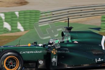 © 2012 Octane Photographic Ltd. Jerez Winter Test Day 1 - Tuesday 7th February 2012. Caterham CT01 - Heikki Kovalainen. Digital Ref : 0217lw7d4096