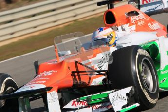 © 2012 Octane Photographic Ltd. Jerez Winter Test Day 1 - Tuesday 7th February 2012. Force India VJM05 - Paul di Resta. Digital Ref : 0217lw7d4163