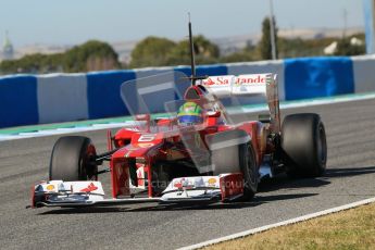 © 2012 Octane Photographic Ltd. Jerez Winter Test Day 1 - Tuesday 7th February 2012. Ferrari F2012 - Felipe Massa. Digital Ref : 0217lw7d4267