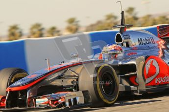© 2012 Octane Photographic Ltd. Jerez Winter Test Day 1 - Tuesday 7th February 2012. McLaren MP4/27 - Jenson Button. Digital Ref : 0217lw7d4365