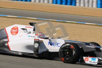© 2012 Octane Photographic Ltd. Jerez Winter Test Day 1 - Tuesday 7th February 2012. Sauber C31 - Kamui Kobayashi. Digital Ref : 0217lw7d4606