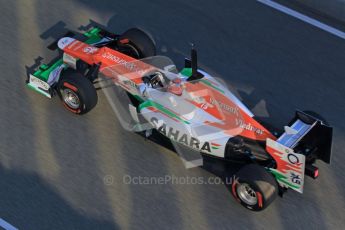 © 2012 Octane Photographic Ltd. Jerez Winter Test Day 2 - Wednesday 8th February 2012. Force India VJM05 - Jules Bianchi. Digital Ref : 0218lw1d4918