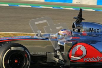 © 2012 Octane Photographic Ltd. Jerez Winter Test Day 2 - Wednesday 8th February 2012. McLaren MP4/27 - Jenson Button. Digital Ref : 0218lw1d5411