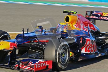 © 2012 Octane Photographic Ltd. Jerez Winter Test Day 2 - Wednesday 8th February 2012. Red Bull RB8 - Mark Webber. Digital Ref : 0218lw1d5437