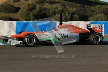 © 2012 Octane Photographic Ltd. Jerez Winter Test Day 2 - Wednesday 8th February 2012. Force India VJM05 - Jules Bianchi. Digital Ref : 0218lw1d5443