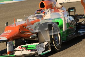 © 2012 Octane Photographic Ltd. Jerez Winter Test Day 2 - Wednesday 8th February 2012. Force India VJM05 - Jules Bianchi. Digital Ref : 0218lw1d5457