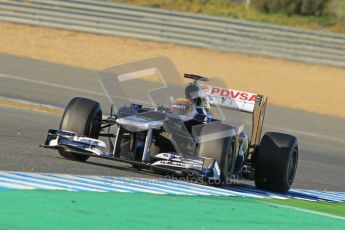 © 2012 Octane Photographic Ltd. Jerez Winter Test Day 2 - Wednesday 8th February 2012. Williams FW34 - Pastor Maldonado. Digital Ref : 0218lw1d5585