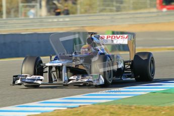 © 2012 Octane Photographic Ltd. Jerez Winter Test Day 2 - Wednesday 8th February 2012. Williams FW34 - Pastor Maldonado. Digital Ref : 0218lw1d5587