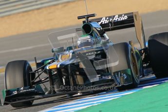 © 2012 Octane Photographic Ltd. Jerez Winter Test Day 2 - Wednesday 8th February 2012. Caterham CT01 - Heikki Kovalainen. Digital Ref : 0218lw1d5609