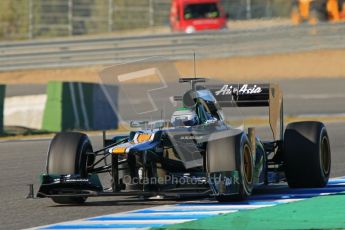 © 2012 Octane Photographic Ltd. Jerez Winter Test Day 2 - Wednesday 8th February 2012. Caterham CT01 - Heikki Kovalainen. Digital Ref : 0218lw1d5611