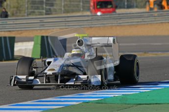 © 2012 Octane Photographic Ltd. Jerez Winter Test Day 2 - Wednesday 8th February 2012. HRT F111 - Pedro de la Rosa. Digital Ref : 0218lw1d5664