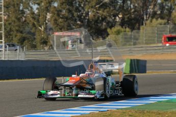 © 2012 Octane Photographic Ltd. Jerez Winter Test Day 2 - Wednesday 8th February 2012. Force India VJM05 - Jules Bianchi. Digital Ref : 0218lw1d5690