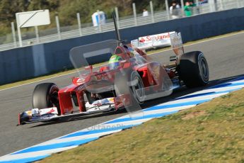 © 2012 Octane Photographic Ltd. Jerez Winter Test Day 2 - Wednesday 8th February 2012. Ferrari F2012 - Felipe Massa. Digital Ref : 0218lw1d5700