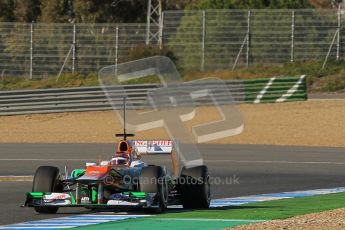 © 2012 Octane Photographic Ltd. Jerez Winter Test Day 2 - Wednesday 8th February 2012. Force India VJM05 - Jules Bianchi. Digital Ref : 0218lw1d5862