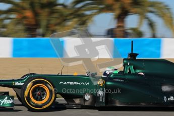 © 2012 Octane Photographic Ltd. Jerez Winter Test Day 2 - Wednesday 8th February 2012. Caterham CT01 - Heikki Kovalainen. Digital Ref : 0218lw1d6009