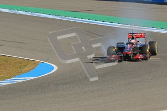 © 2012 Octane Photographic Ltd. Jerez Winter Test Day 2 - Wednesday 8th February 2012. McLaren MP4/27 - Jenson Button. Digital Ref : 0218lw1d6056