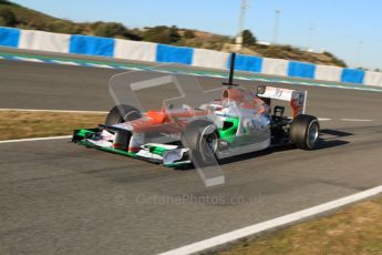 © 2012 Octane Photographic Ltd. Jerez Winter Test Day 2 - Wednesday 8th February 2012. Force India VJM05 - Jules Bianchi. Digital Ref : 0218lw7d3483