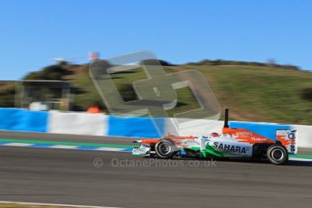 © 2012 Octane Photographic Ltd. Jerez Winter Test Day 2 - Wednesday 8th February 2012. Force India VJM05 - Jules Bianchi. Digital Ref : 0218lw7d3519