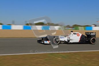 © 2012 Octane Photographic Ltd. Jerez Winter Test Day 2 - Wednesday 8th February 2012. Sauber C31 - Sergio Perez. Digital Ref : 0218lw7d3748