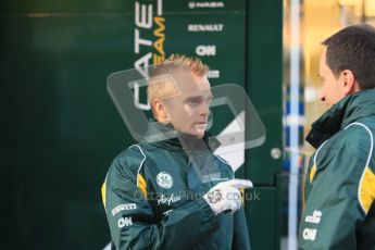 © 2012 Octane Photographic Ltd. Jerez Winter Test Day 3 - Thursday 9th February 2012. Caterham F1 team - Heikki Kovalainen. Digital Ref : 0219lw1d6085