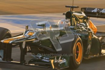 © 2012 Octane Photographic Ltd. Jerez Winter Test Day 3 - Thursday 9th February 2012. Caterham CT01 - Giedo van der Garde. Digital Ref : 0219lw1d6111