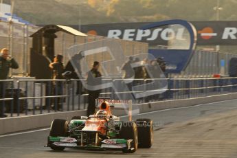 © 2012 Octane Photographic Ltd. Jerez Winter Test Day 3 - Thursday 9th February 2012. Force India VJM05 - Jules Bianchi. Digital Ref : 0219lw1d6148