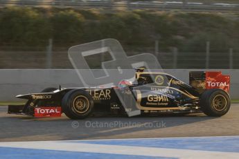 © 2012 Octane Photographic Ltd. Jerez Winter Test Day 3 - Thursday 9th February 2012. Lotus E20 - Romain Grosjean. Digital Ref : 0219lw1d6221