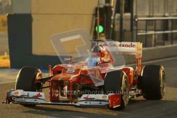 © 2012 Octane Photographic Ltd. Jerez Winter Test Day 3 - Thursday 9th February 2012. Ferrari F2012 - Fernando Alonso. Digital Ref : 0219lw1d6275