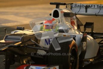 © 2012 Octane Photographic Ltd. Jerez Winter Test Day 3 - Thursday 9th February 2012. Sauber C31 - Sergio Perez. Digital Ref : 0219lw1d6294