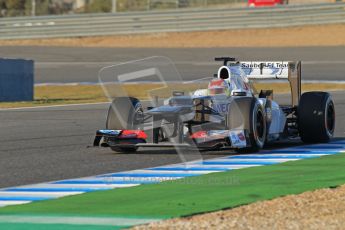 © 2012 Octane Photographic Ltd. Jerez Winter Test Day 3 - Thursday 9th February 2012. Sauber C31 - Sergio Perez. Digital Ref : 0219lw1d6459
