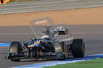 © 2012 Octane Photographic Ltd. Jerez Winter Test Day 3 - Thursday 9th February 2012. Caterham CT01 - Giedo van der Garde. Digital Ref : 0219lw1d6482