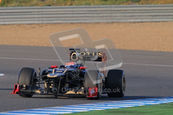 © 2012 Octane Photographic Ltd. Jerez Winter Test Day 3 - Thursday 9th February 2012. Lotus E20 - Romain Grosjean. Digital Ref : 0219lw1d6493
