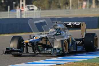 © 2012 Octane Photographic Ltd. Jerez Winter Test Day 3 - Thursday 9th February 2012. Caterham CT01 - Giedo van der Garde. Digital Ref : 0219lw1d6567