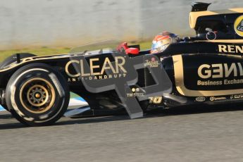 © 2012 Octane Photographic Ltd. Jerez Winter Test Day 3 - Thursday 9th February 2012. Lotus E20 - Romain Grosjean. Digital Ref : 0219lw1d6664