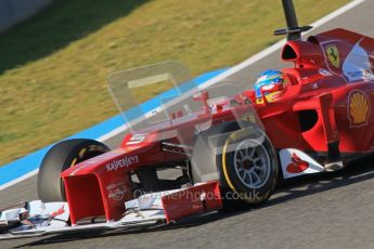 © 2012 Octane Photographic Ltd. Jerez Winter Test Day 3 - Thursday 9th February 2012. Ferrari F2012 - Fernando Alonso. Digital Ref : 0219lw1d6705