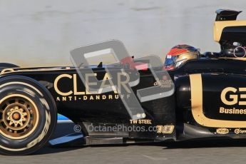 © 2012 Octane Photographic Ltd. Jerez Winter Test Day 3 - Thursday 9th February 2012. Lotus E20 - Romain Grosjean. Digital Ref : 0219lw1d7046