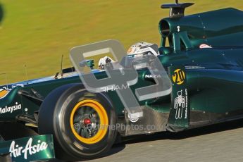 © 2012 Octane Photographic Ltd. Jerez Winter Test Day 3 - Thursday 9th February 2012. Caterham CT01 - Giedo van der Garde. Digital Ref : 0219lw1d7098