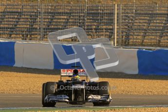 © 2012 Octane Photographic Ltd. Jerez Winter Test Day 3 - Thursday 9th February 2012. Williams FW34 - Bruno Senna. Digital Ref : 0219lw1d7101