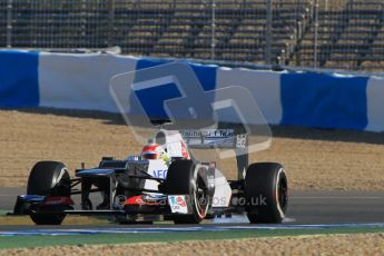 © 2012 Octane Photographic Ltd. Jerez Winter Test Day 3 - Thursday 9th February 2012. Sauber C31 - Sergio Perez. Digital Ref : 0219lw1d7143